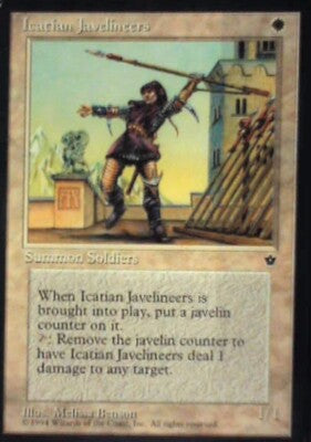 Icatian Javelineers (Benson) - Fallen Empires: #8a, Magic: The Gathering Mp R37