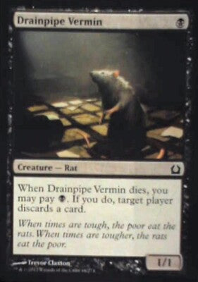 Drainpipe Vermin - Return to Ravnica: #66, Magic: The Gathering Nm R130
