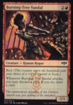 Burning-Tree Vandal - Ravnica Allegiance: #94, Magic: The Gathering Nm R240