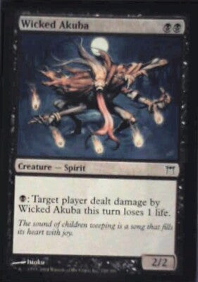 Wicked Akuba - Champions of Kamigawa: #150, Magic: The Gathering Nm R228