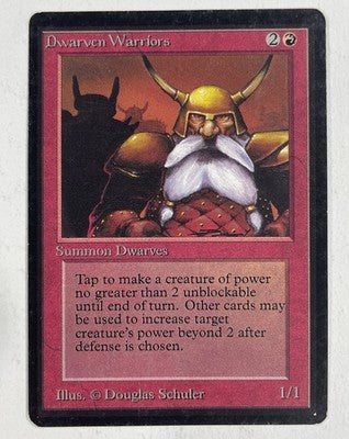 Dwarven Warriors Beta LP Light Play MTG Magic The Gathering