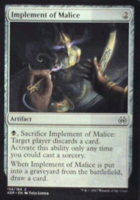 Implement of Malice - Aether Revolt: #159, Magic: The Gathering Nm R150
