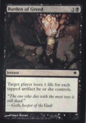 Burden of Greed - Darksteel: #38, Magic: The Gathering Nm R228