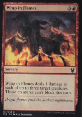 Wrap in Flames - Theros Beyond Death: #164, Magic: The Gathering Nm R181