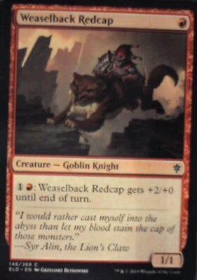 Weaselback Redcap - Throne of Eldraine: #148, Magic: The Gathering Nm R92