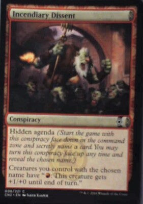 Incendiary Dissent - Conspiracy: Take the Crown: #8, MTG Nm R206