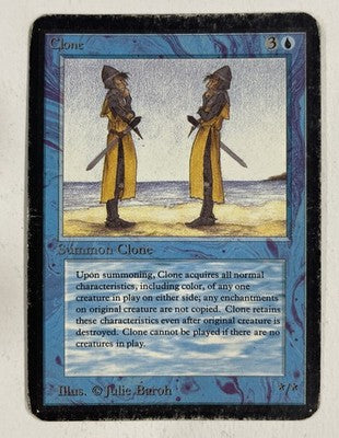 Clone Alpha HP Heavy Play MTG Magic The Gathering A