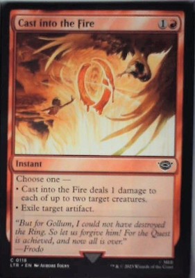 Cast into the Fire: #118, Magic: The Gathering Nm C333