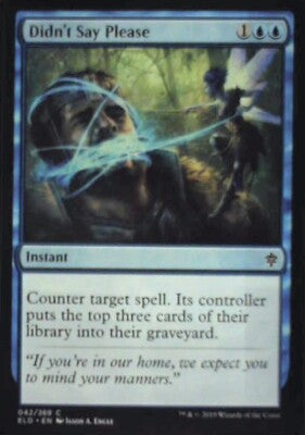 Didn't Say Please - Throne of Eldraine: #42, Magic: The Gathering Nm R92