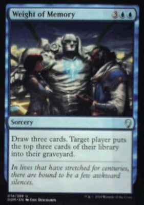 Weight of Memory - Dominaria: #74, Magic: The Gathering Nm R160