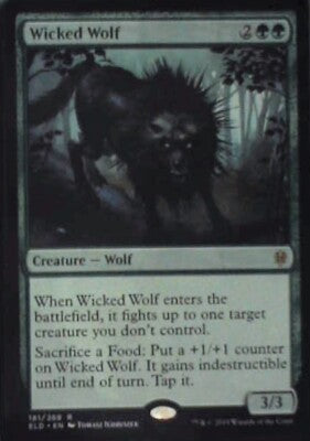 Wicked Wolf - Throne of Eldraine: #181, Magic: The Gathering Nm R237