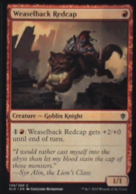 Weaselback Redcap - Throne of Eldraine: #148, Magic: The Gathering Nm R53