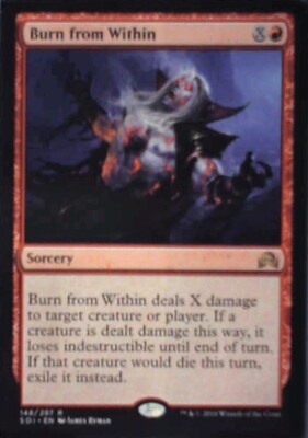 Burn from Within - Shadows over Innistrad: #148, Magic: The Gathering Nm R202