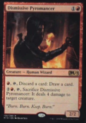 Dismissive Pyromancer - Core Set 2019: #136, Magic: The Gathering Nm R130