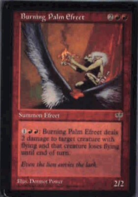 Burning Palm Efreet - Mirage: #161, Magic: The Gathering Lp R97