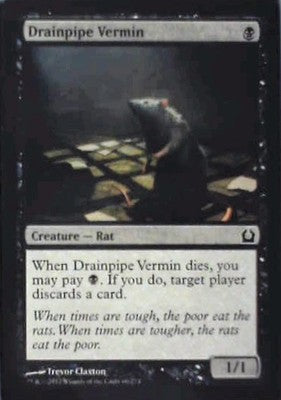 Drainpipe Vermin - Return to Ravnica: #66, Magic: The Gathering Nm C338