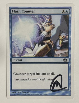 Flash Counter 8th Edition LP Light Play MTG Signed Matt Cavotta D