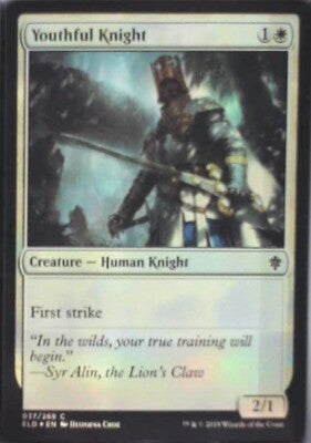 Youthful Knight - Throne of Eldraine: #37, Magic: The Gathering - Foil Nm R247