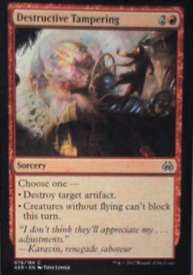 Destructive Tampering - Aether Revolt: #78, Magic: The Gathering Nm R117
