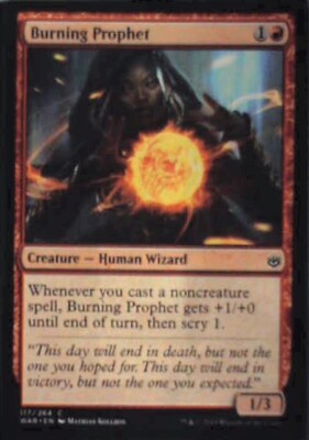 Burning Prophet - War of the Spark: #117, Magic: The Gathering Nm R85