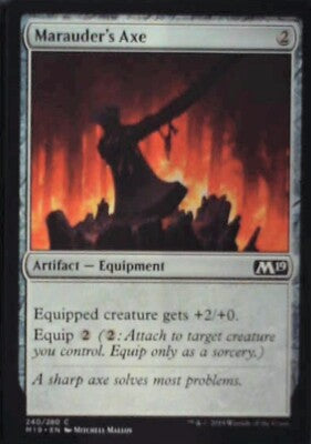 Marauder's Axe - Core Set 2019: #240, Magic: The Gathering Nm R106