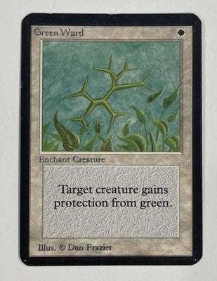 Green Ward Alpha LP Light Play MTG Magic The Gathering