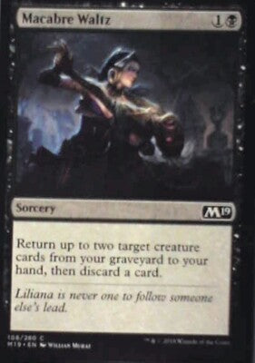 Macabre Waltz - Core Set 2019: #108, Magic: The Gathering Nm R106