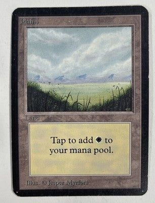 Plains No Trees Alpha MP Moderate Play MTG Magic The Gathering F