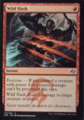 Wild Slash - Fate Reforged: #118, Magic: The Gathering Nm R241