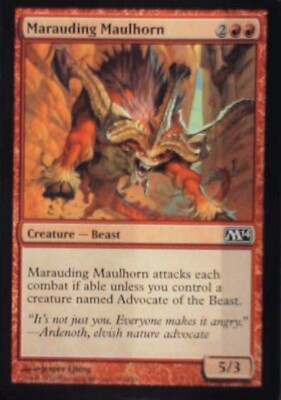 Marauding Maulhorn - Magic 2014 (M14): #145, Magic: The Gathering Nm R62
