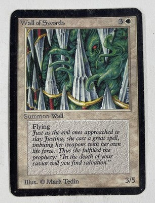 Wall Of Swords Alpha HP Heavy Play MTG Magic The Gathering