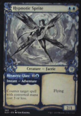 Hypnotic Sprite (Showcase) - Throne of Eldraine: #283, MTG Lp R36