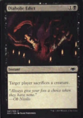 Diabolic Edict - Modern Horizons: #87, Magic: The Gathering Nm R204
