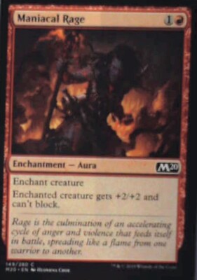 Maniacal Rage - Core Set 2020: #149, Magic: The Gathering Nm R206