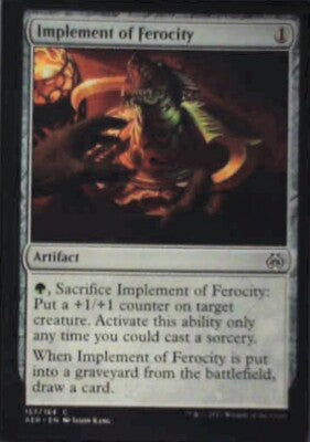 Implement of Ferocity - Aether Revolt: #157, Magic: The Gathering Nm R117