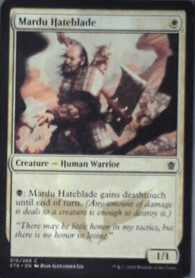 Mardu Hateblade - Khans of Tarkir: #16, Magic: The Gathering Nm R240