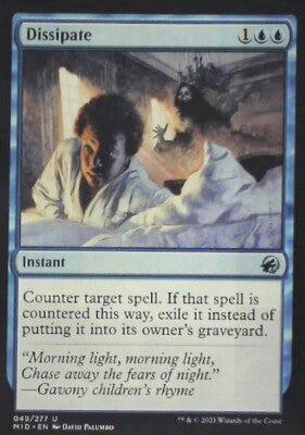 Dissipate - Innistrad: Midnight Hunt: #49, Magic: The Gathering Nm R130