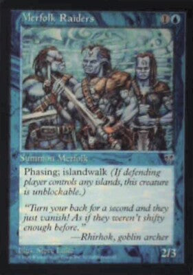 Merfolk Raiders - Mirage: #75, Magic: The Gathering Lp R190