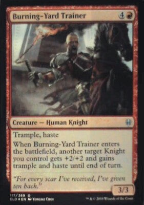 Burning-Yard Trainer - Throne of Eldraine: #117, MTG - Foil Nm R246
