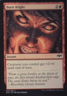 Burn Bright - Ravnica Allegiance: #93, Magic: The Gathering Nm R240
