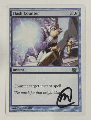 Flash Counter 8th Edition LP Light Play MTG Signed Matt Cavotta C