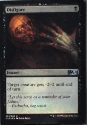 Disfigure - Core Set 2020: #95, Magic: The Gathering - Foil Nm R248