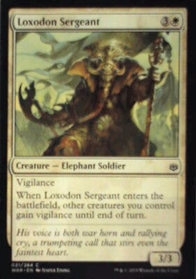 Loxodon Sergeant - War of the Spark: #21, Magic: The Gathering Nm R229