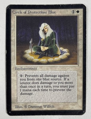 Circle Of Protection: Blue Alpha MP Moderate Play MTG Magic The Gathering