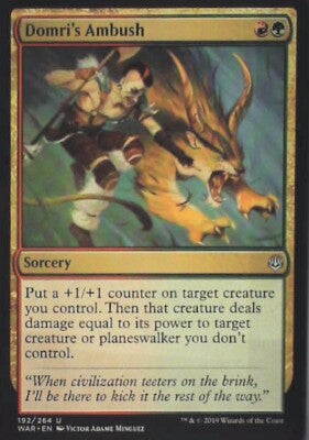 Domri's Ambush - War of the Spark: #192, Magic: The Gathering Nm R130