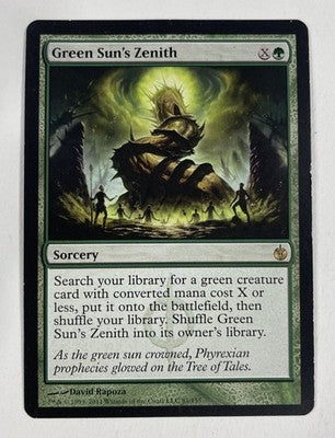 Green Sun’s Zenith Mirrodin Besieged LP Light Play MTG Magic The Gathering