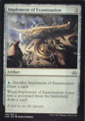 Implement of Examination - Aether Revolt: #156, Magic: The Gathering Nm R150