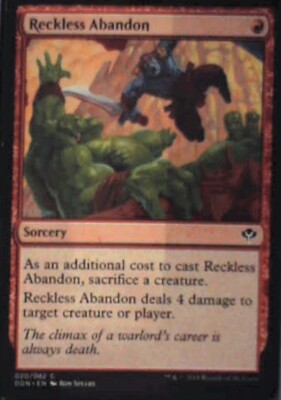 Reckless Abandon - Duel Decks: Speed vs. Cunning: #20, MTG Lp R173