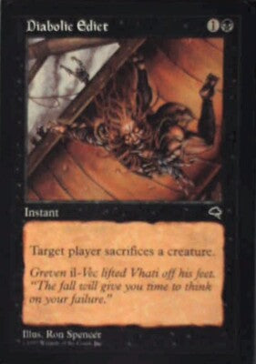 Diabolic Edict - Tempest: #128, Magic: The Gathering Lp R97