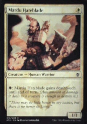 Mardu Hateblade - Khans of Tarkir: #16, Magic: The Gathering Nm R157
